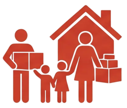 Family relocating to a new home